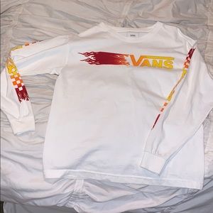 white vans long sleeve tee